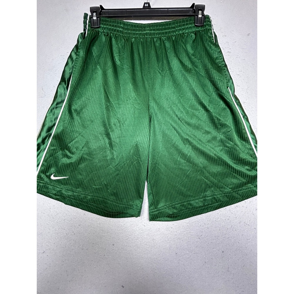Nike Basketball Shorts Polyester Green Striped Large Mens